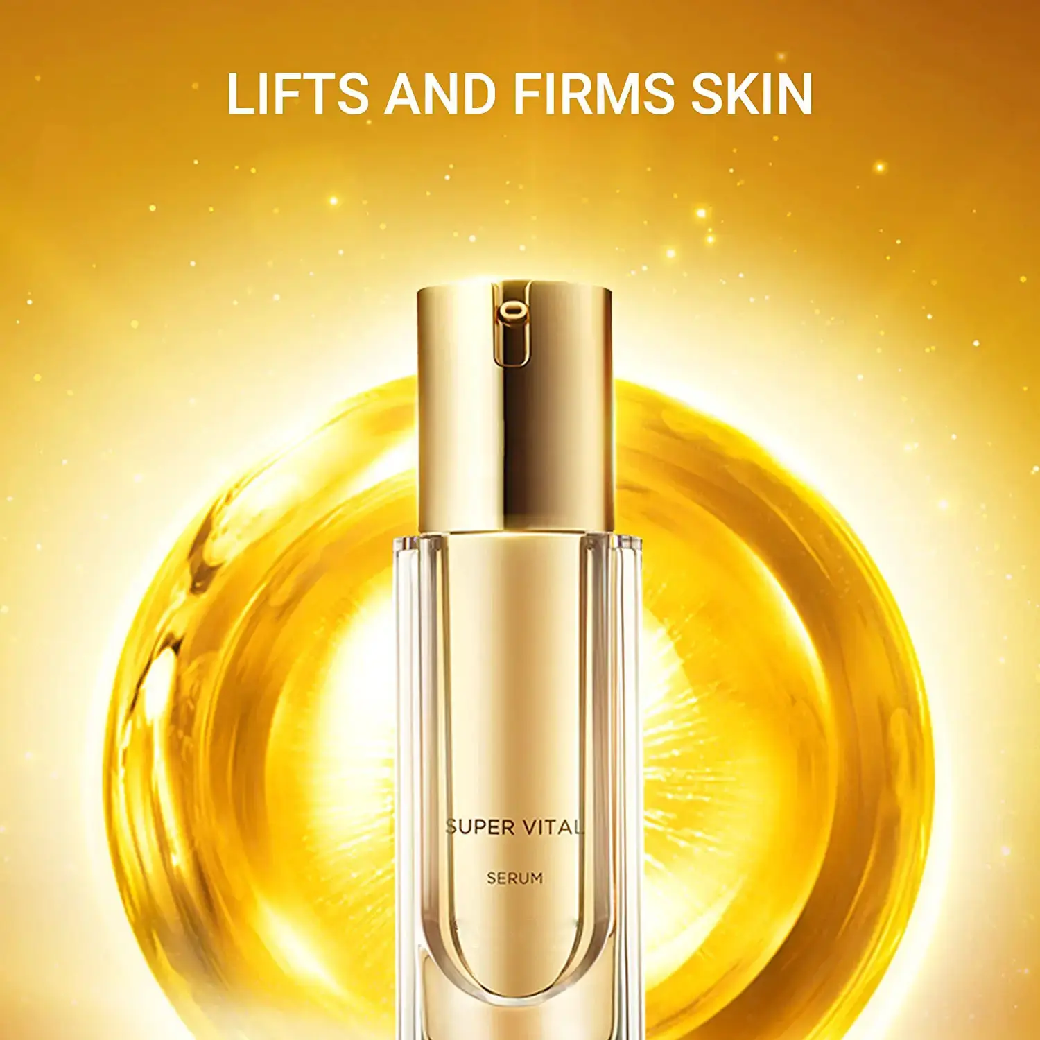 Squalane & Hyaluronic Face Serum 'Super Vital SERUM' Anti-aging Serum for Wrinkles - Lifting & Intense Hydration