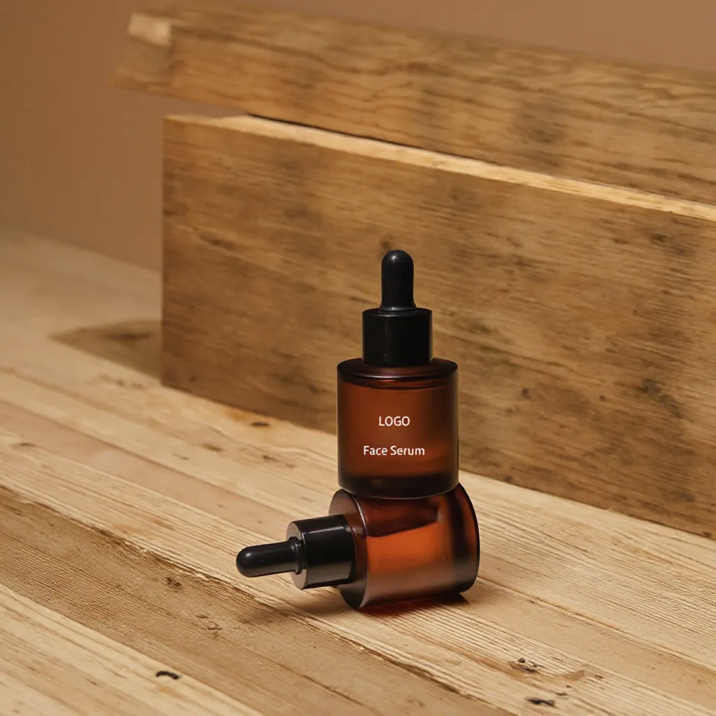 OEM/ODM Facial Serum Moisturizer Whitening Clear Dark Green Serum Amber Frosted Cosmetics Such Eye Cream Serum Roll Cap