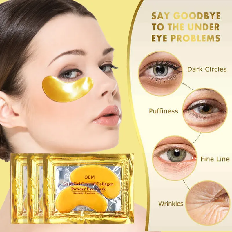 Effective Anti Wrinkle Under Gold Eye Mask for Dark Circle Moisturizing Hydrogel Crystal Eye Mask Patches