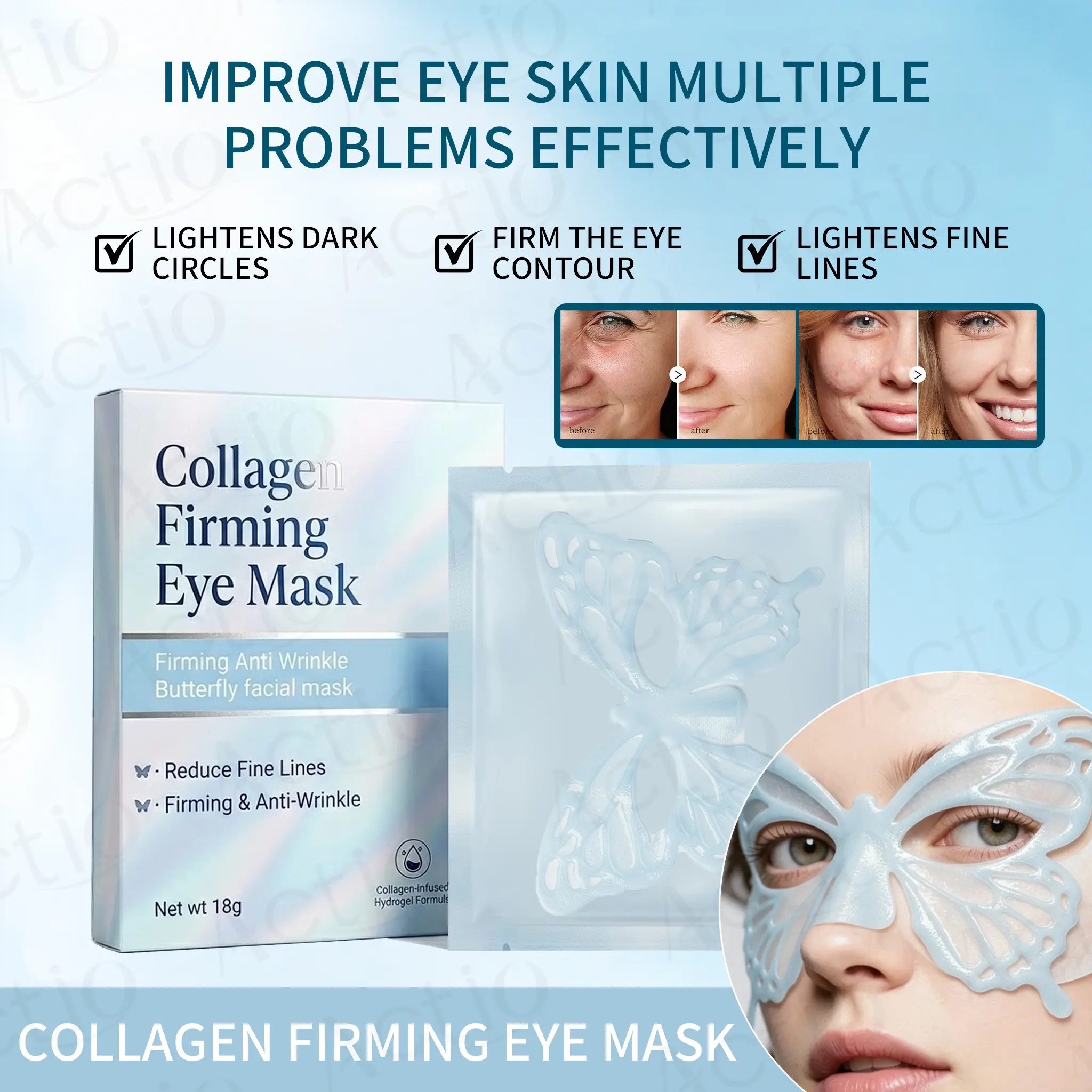 Hot Selling Eye Sleeping Mask Fade Fine Line Plentiful Essence for Young Eye Contour Custom Fast Shipping