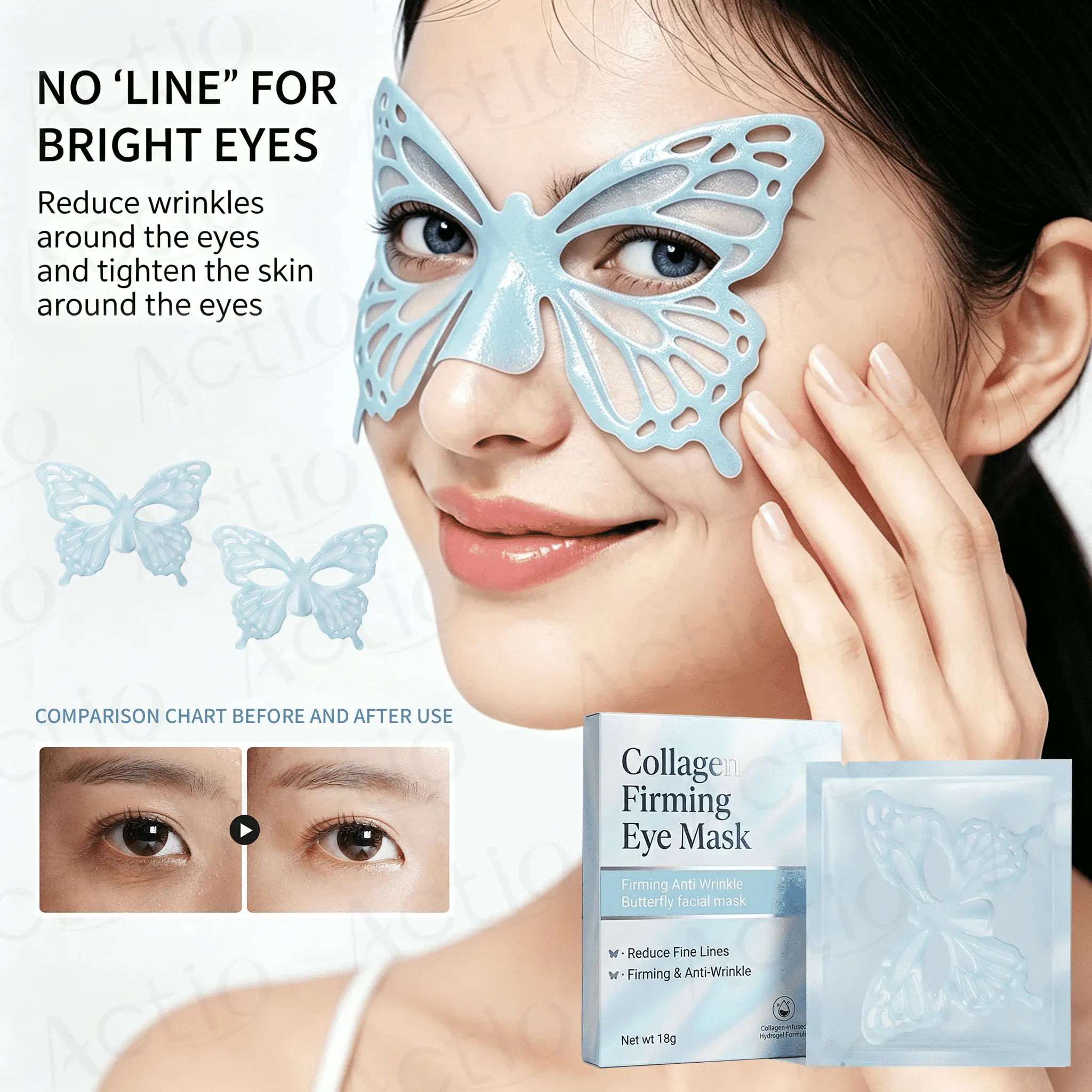 Hot Selling Eye Sleeping Mask Fade Fine Line Plentiful Essence for Young Eye Contour Custom Fast Shipping