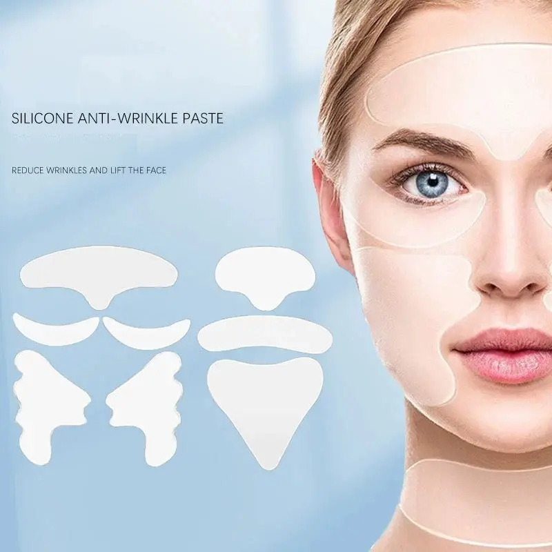 Custom Silicone Beauty Paste Wrinkle Patches Face Eyes Forehead Reduce French Lines Delay Aging Hypoallergenic Facial Patches