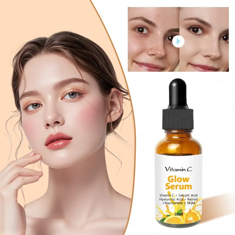 Oem Skincare Manufacturer plum 15% Vitamin c Serum Face Serum with Hyaluronic Acid Bleaching Facial Serum Vitamin C