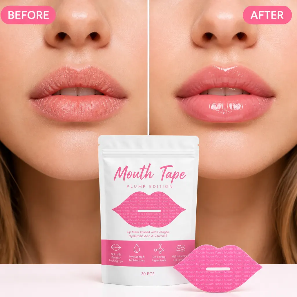 Collagen Hydrogel Lip Sleep Mask Patch Overnight Hydrating Lip Line Removal Patch Anti Dry Chapped Moisturizing Wrinkle Patch