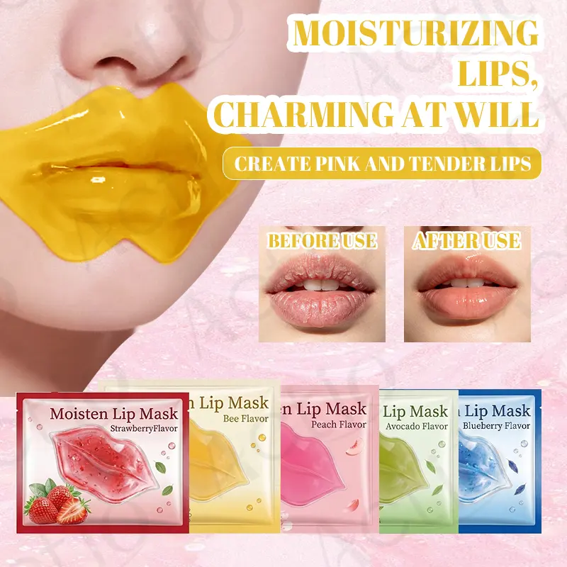Hyaluronic Collagen Lip Mask Oem Soothing Lip Patch for Lip Care Hydrating Moisturizing Nourishing Exfoliating