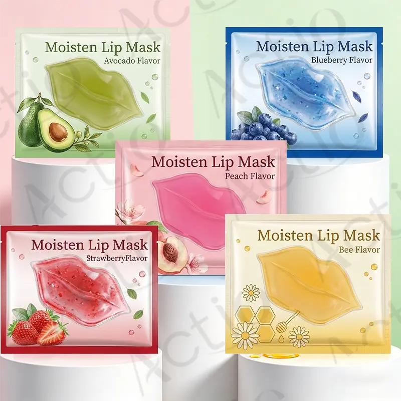 Hyaluronic Collagen Lip Mask Oem Soothing Lip Patch for Lip Care Hydrating Moisturizing Nourishing Exfoliating