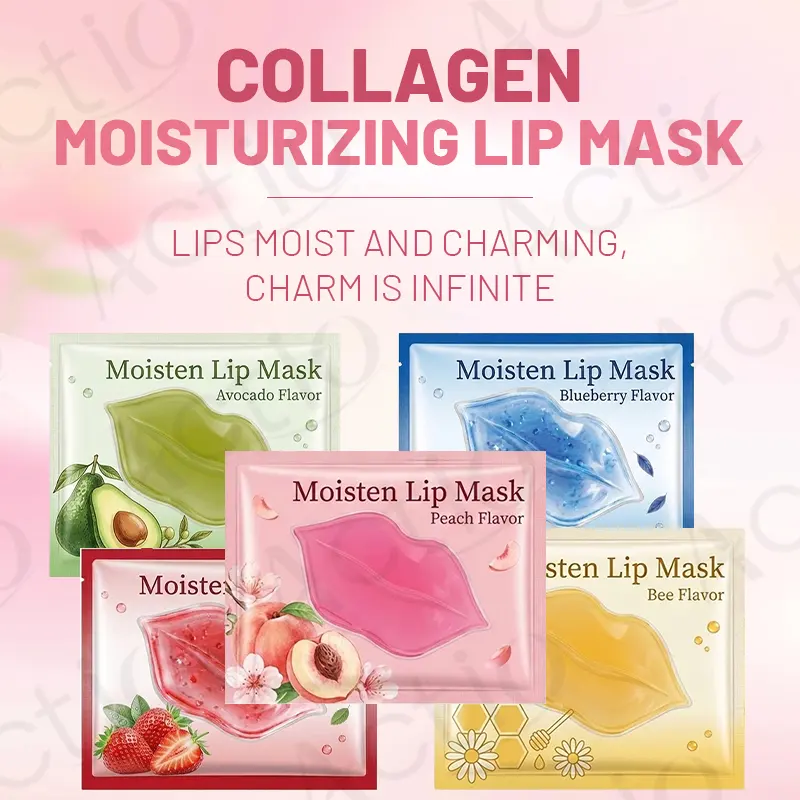 Hyaluronic Collagen Lip Mask Oem Soothing Lip Patch for Lip Care Hydrating Moisturizing Nourishing Exfoliating