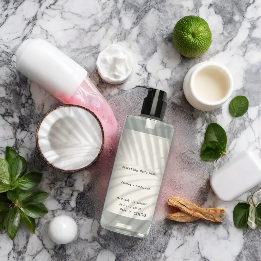 Organic Bubble Body Wash Exfoliating Shower Gel Milk Strawberry Jasmine Scent Whitening Moisturizing Refreshing Private Label