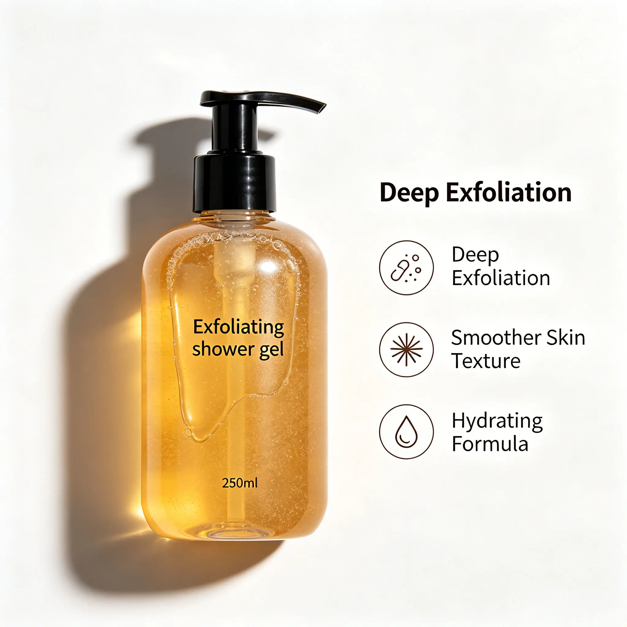 Exfoliating Shower Gel Moisturizing Exfoliating Shower Oil Private Label Body Exfoliating Cleanser Remove Dead Skin