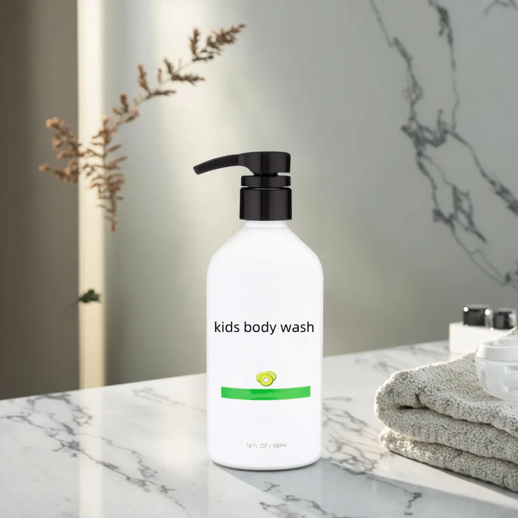 Kids Shower Gel Strawberry Jasmine Lemon Cucumber Lavender Scented Bath Body Wash with Niacinamide and Herbal Ingredients