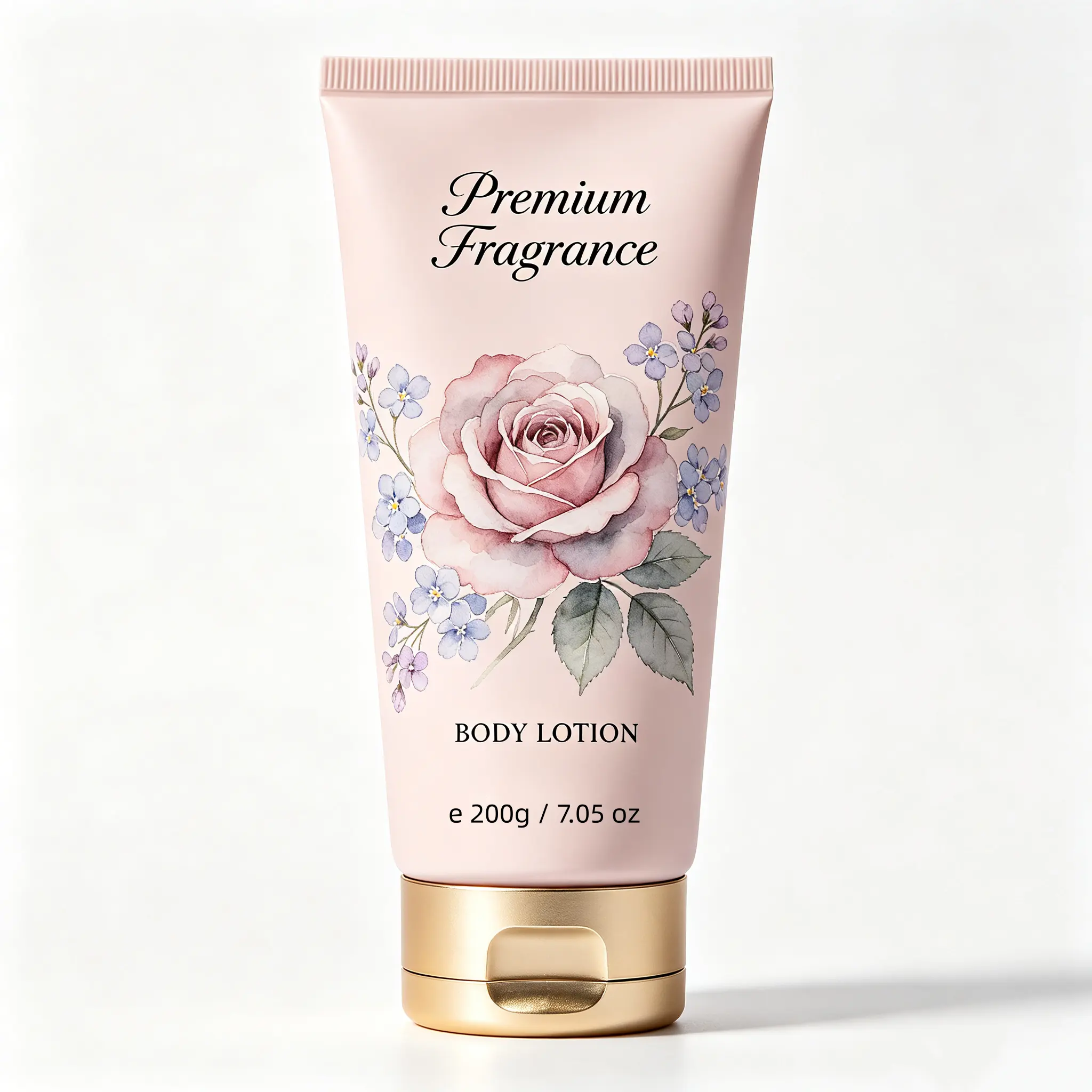 Private Label Rose Scent Body Lotion 24H Hydrating Brightening Smoothing Body Cream Organic Vegan Moisturizer for Dry Rough Skin