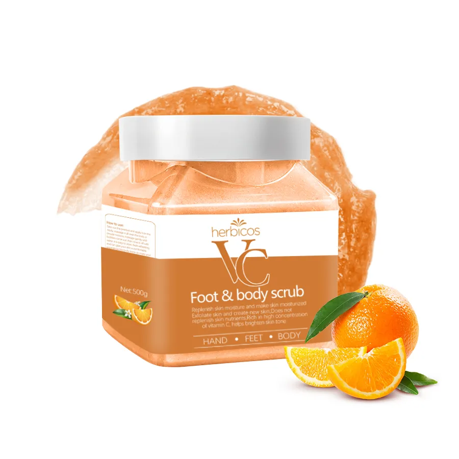 Wholesale Whitening Body Scrub Private Label Skin Moisturizing Exfoliating Vitamin C Orange Body Scrub