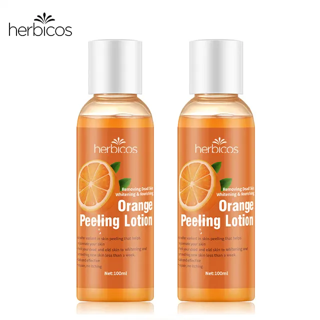 For OEM Vegan Vitamin C Body Care Anti-Aging Removing Dead Skin Whitening Moisturizing Orange Peeling Lotion