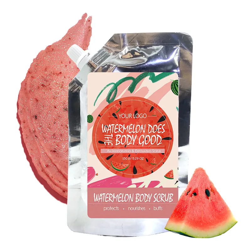 OEM ODM Private Label Watermelon Natural Exfoliating Whitening Body Scrub Fruit Body Scrub
