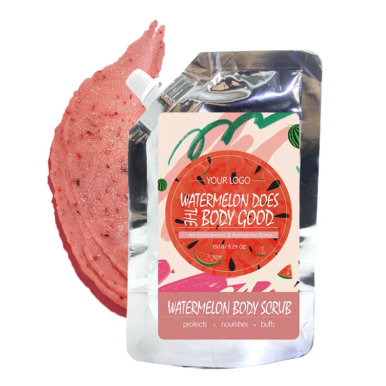 OEM ODM Private Label Watermelon Natural Exfoliating Whitening Body Scrub Fruit Body Scrub