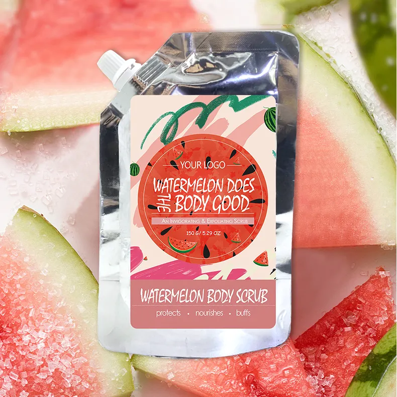 OEM ODM Private Label Watermelon Natural Exfoliating Whitening Body Scrub Fruit Body Scrub