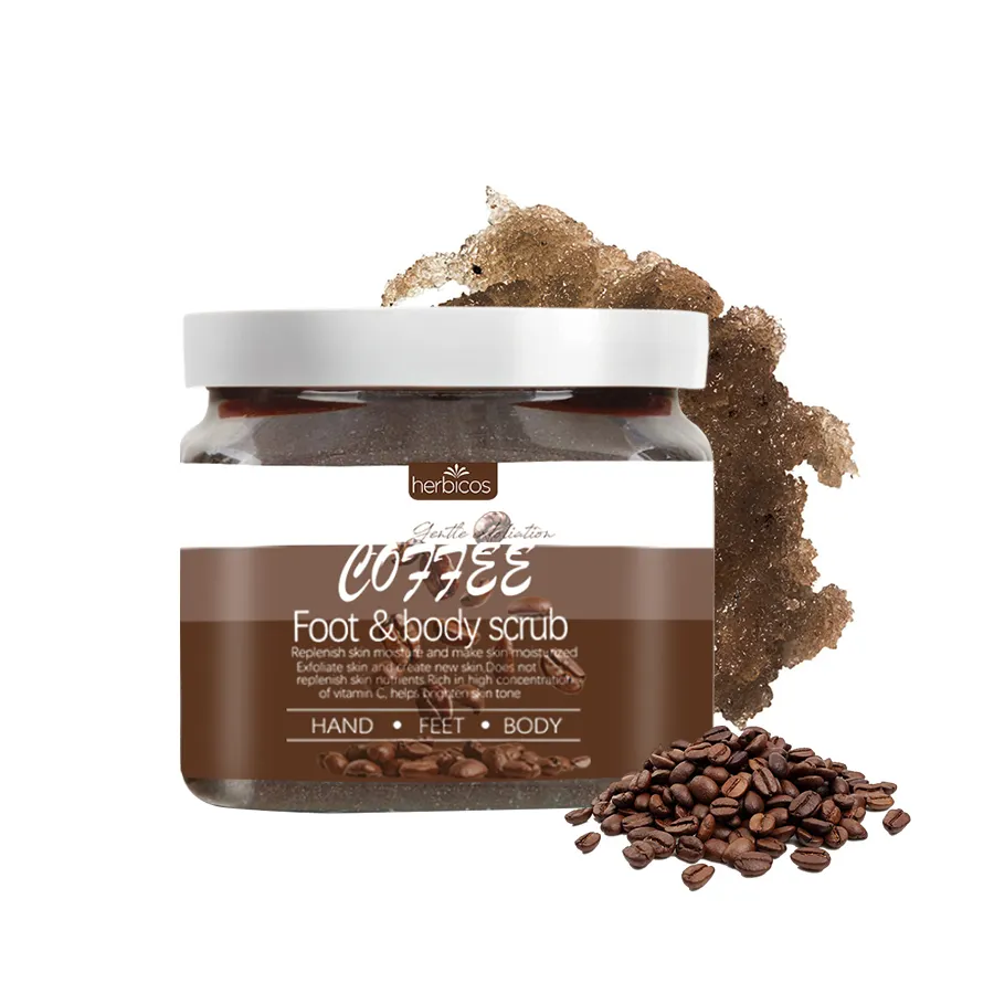 Private Label Body Scrub Dead Sea Salt Vegan Exfoliating Boot Body Care Deep Cleaning Moisture Coffee Body Scrub
