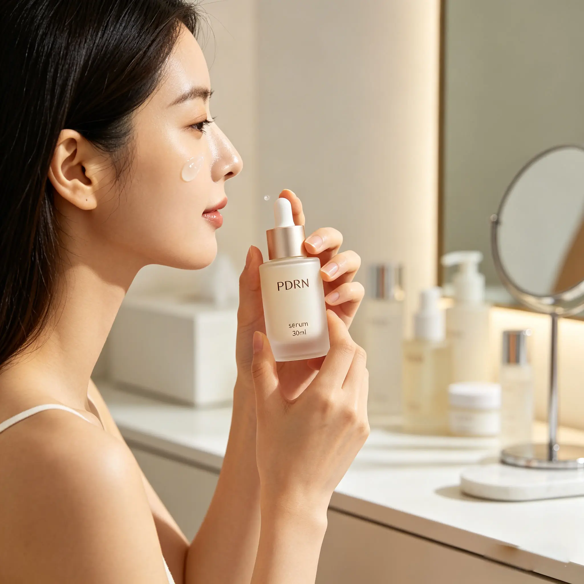 Luxury PDRN Serum Hydrating Facial Essence Skin Regeneration Serum Repair Damaged Skin Firming Moisturizing Beauty Essence Bulk