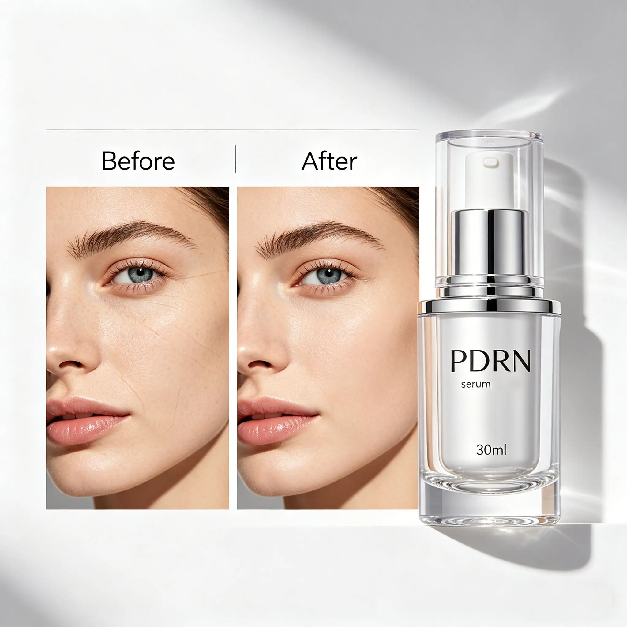 Luxury PDRN Serum Hydrating Facial Essence Skin Regeneration Serum Repair Damaged Skin Firming Moisturizing Beauty Essence Bulk