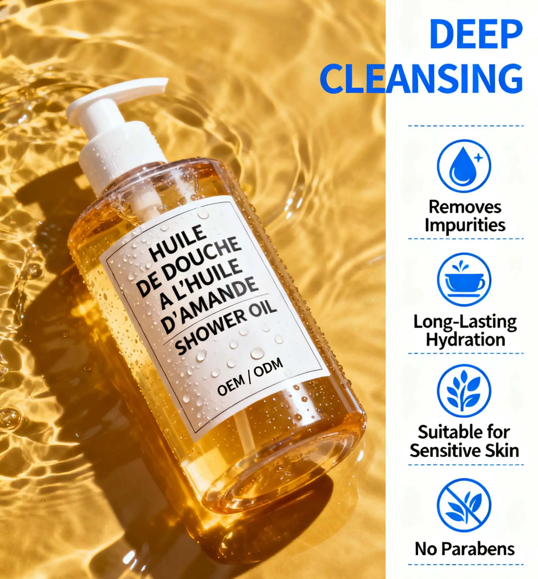 Vitamin c Body Oil Skin Nourishment for Spa-Like Experience Natural 2-in-1 Shower and Body Oil Essence with Hydrating