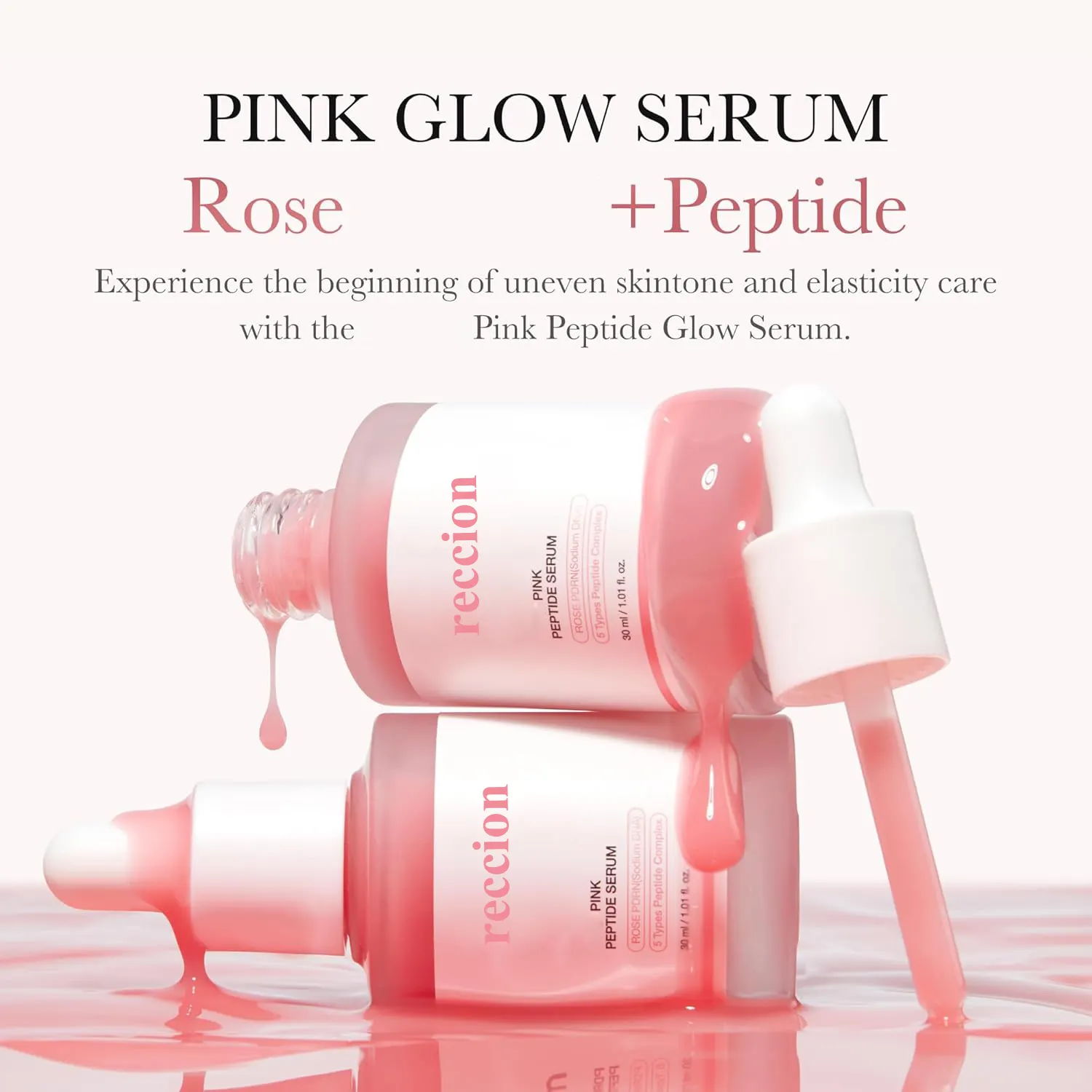 Vegan Rose-Highlighting Facial Serum 30ml ODM Glow Wrinkle & Firming Skin Care Product Targeting Eye & Hand with Free Sample