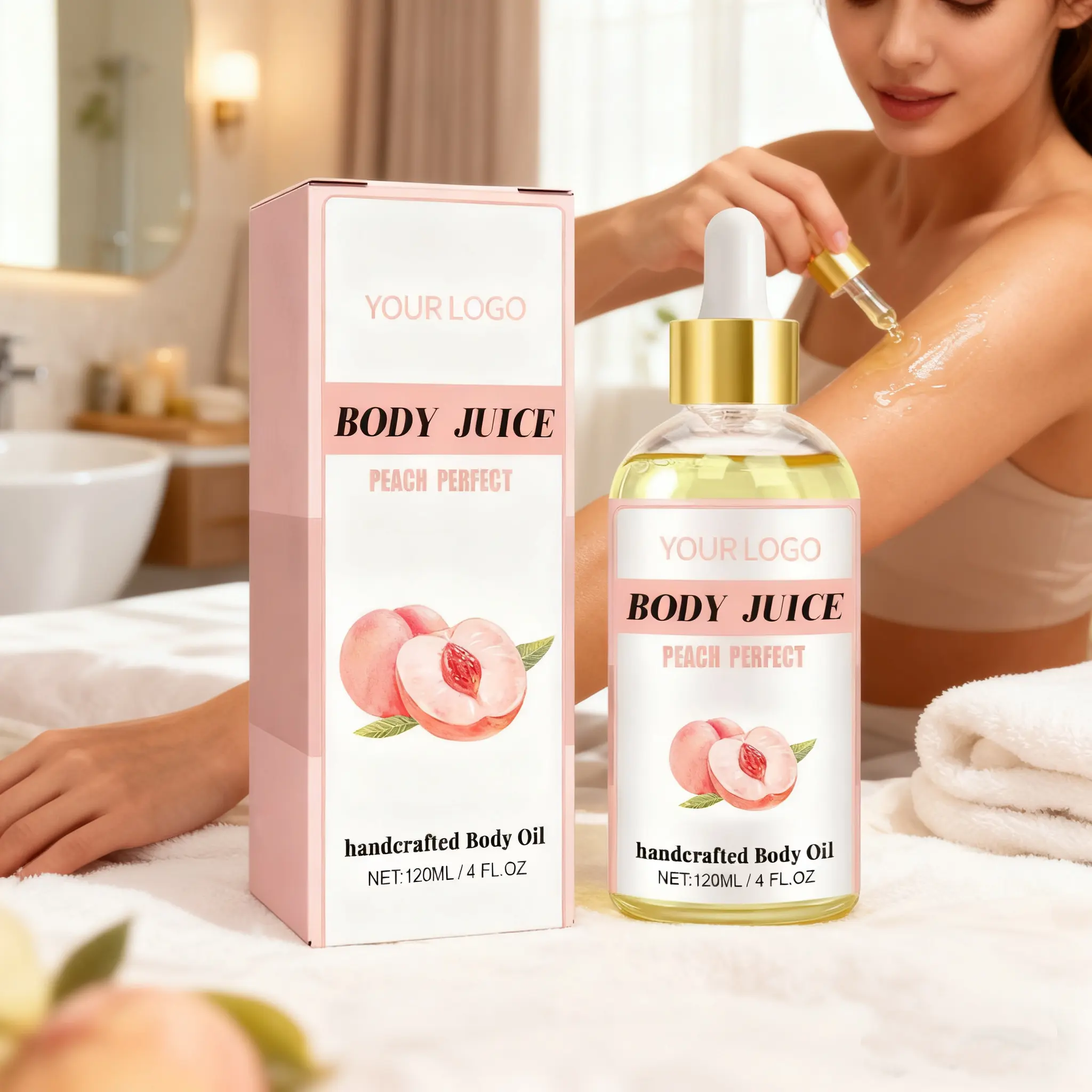 Wholesale Private Label Natural Vitamin CandE Face and Body Massage Moisturizing Jojoba Oil Essential Oil Oem120ml