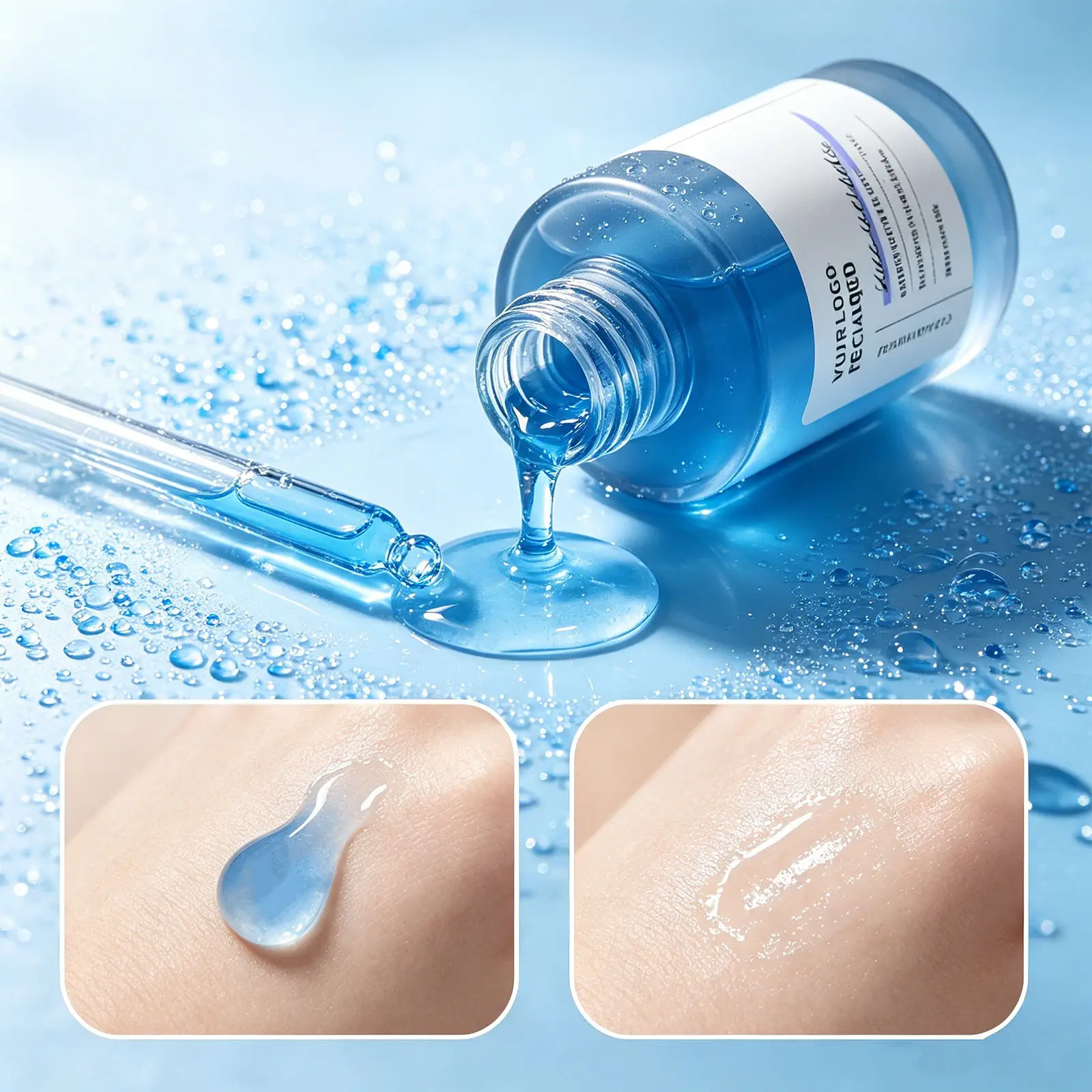 Private Label Blue Copper Peptide Face Serum Anti-Aging Firming Wrinkle Removal Facial Skin Care Products Ghk-Cu Essence OEM ODM