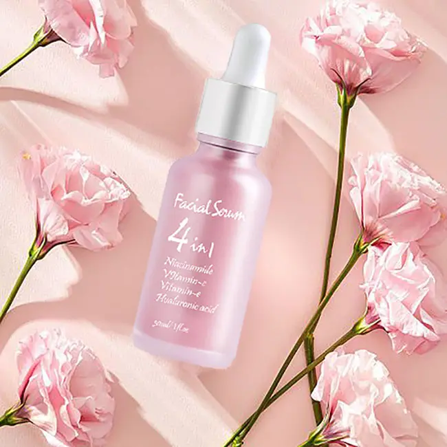 New Skin Care Essence Facial 4 in 1 Whitening Anti Age Face Serum with 30% Vitamin C 5% Niacinamide 10% Vitamin E Serum