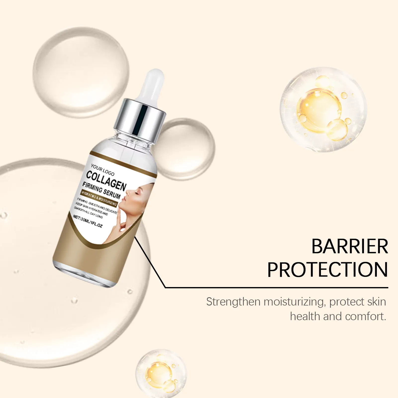 Wholesale Private Brand Collagen Firming Essence to Keep the Skin Radiant Hydrated and Smooth All Day Long