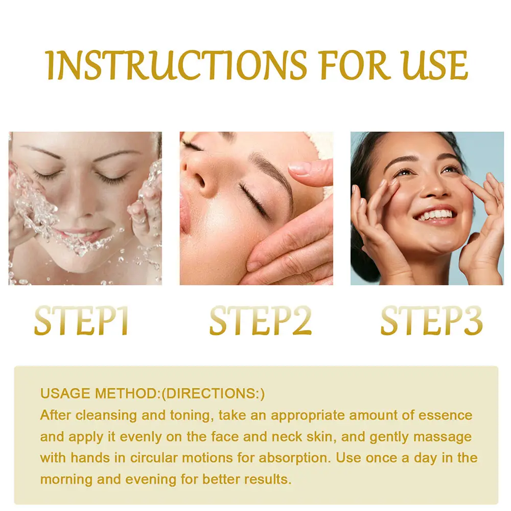 Bee Venom Hydrating Anti-Wrinkle Essence Vitamin C Serum Fades Fine Lines Repairs Dullness Moisturizes Tightens Aging Whitening