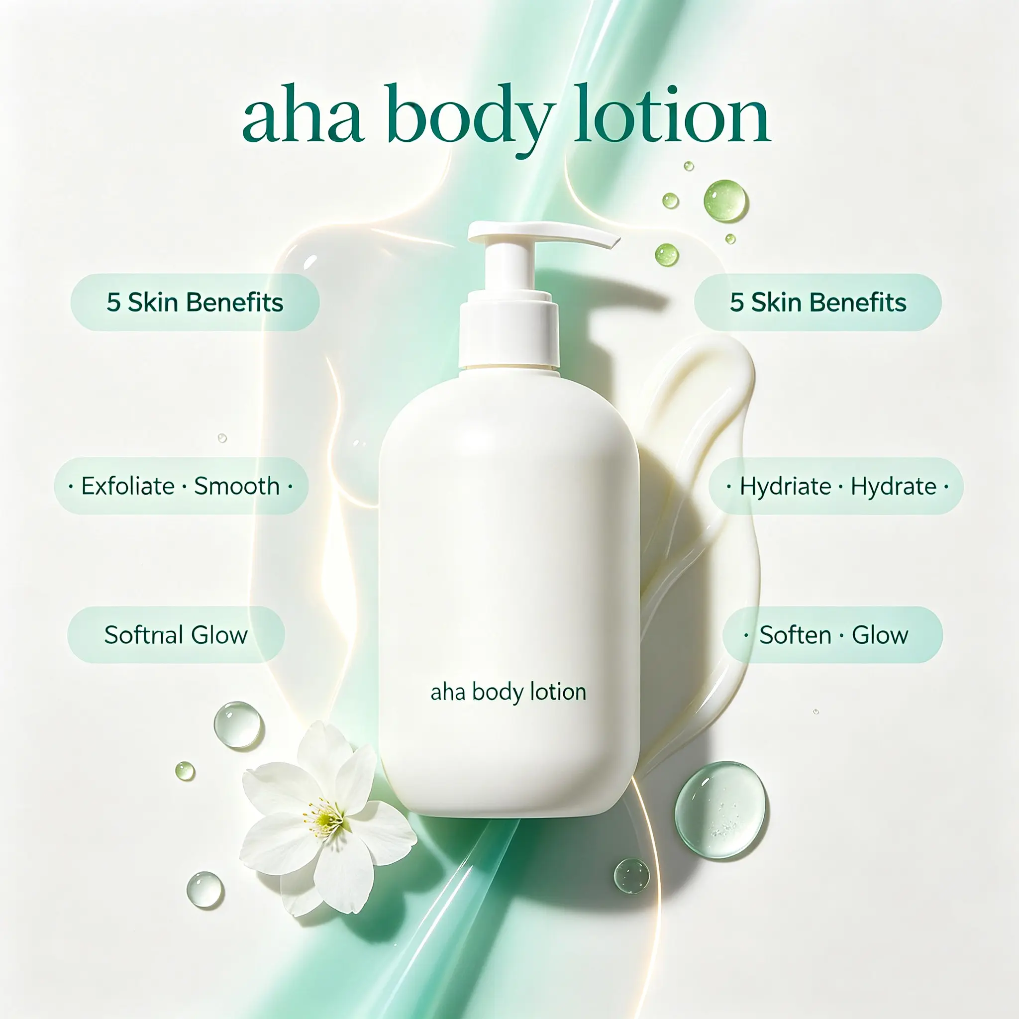 AHA Body Lotion, Gentle Exfoliating Moisturizing Body Lotion for Smooth, Soft and Radiant Skin Care