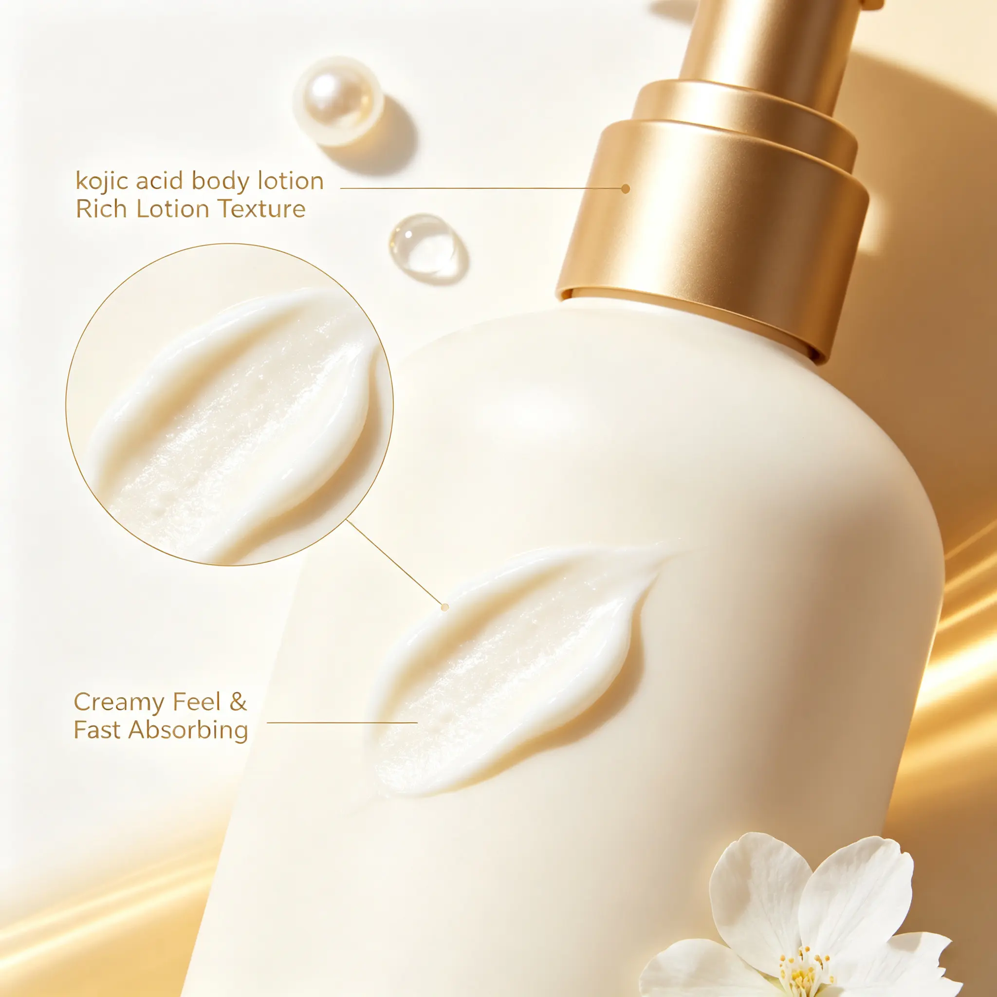 Kojic Acid Body Lotion, Brightening Moisturizing Body Lotion for Smooth, Hydrated and Radiant Skin Care