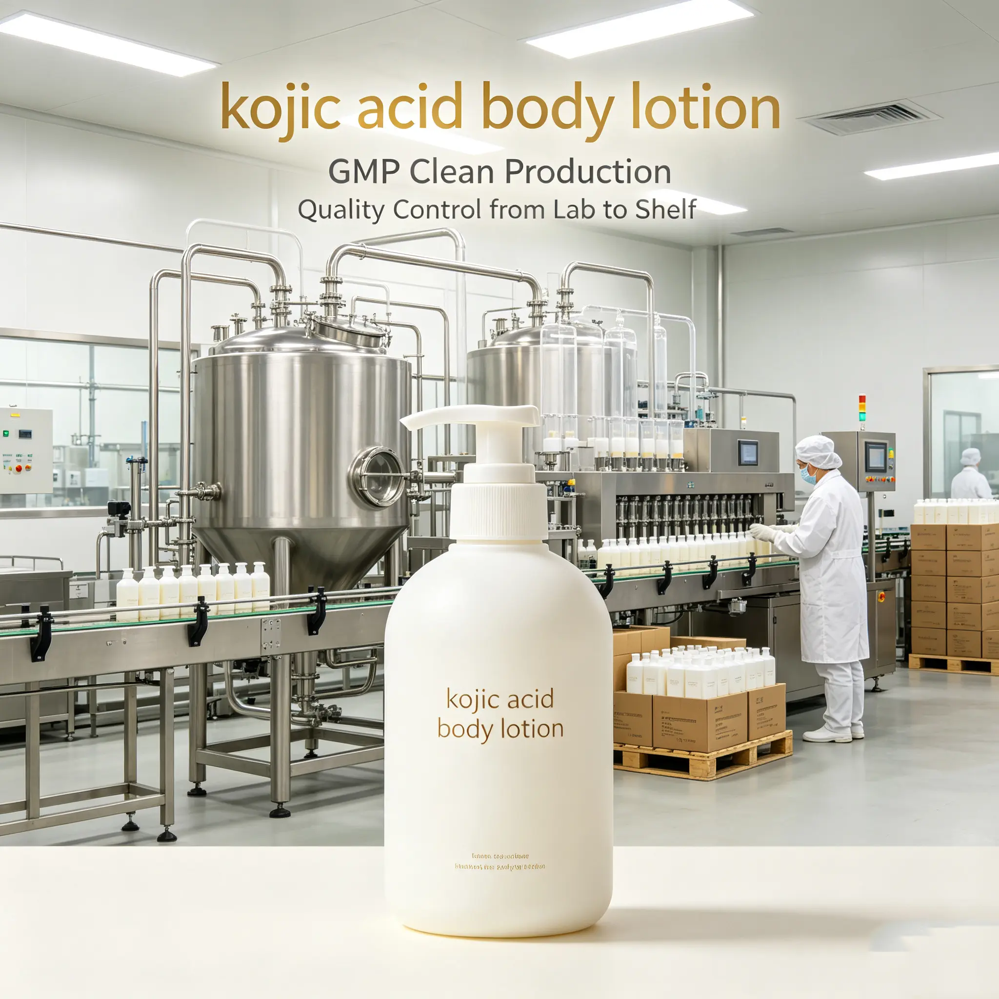 Kojic Acid Body Lotion, Brightening Moisturizing Body Lotion for Smooth, Hydrated and Radiant Skin Care