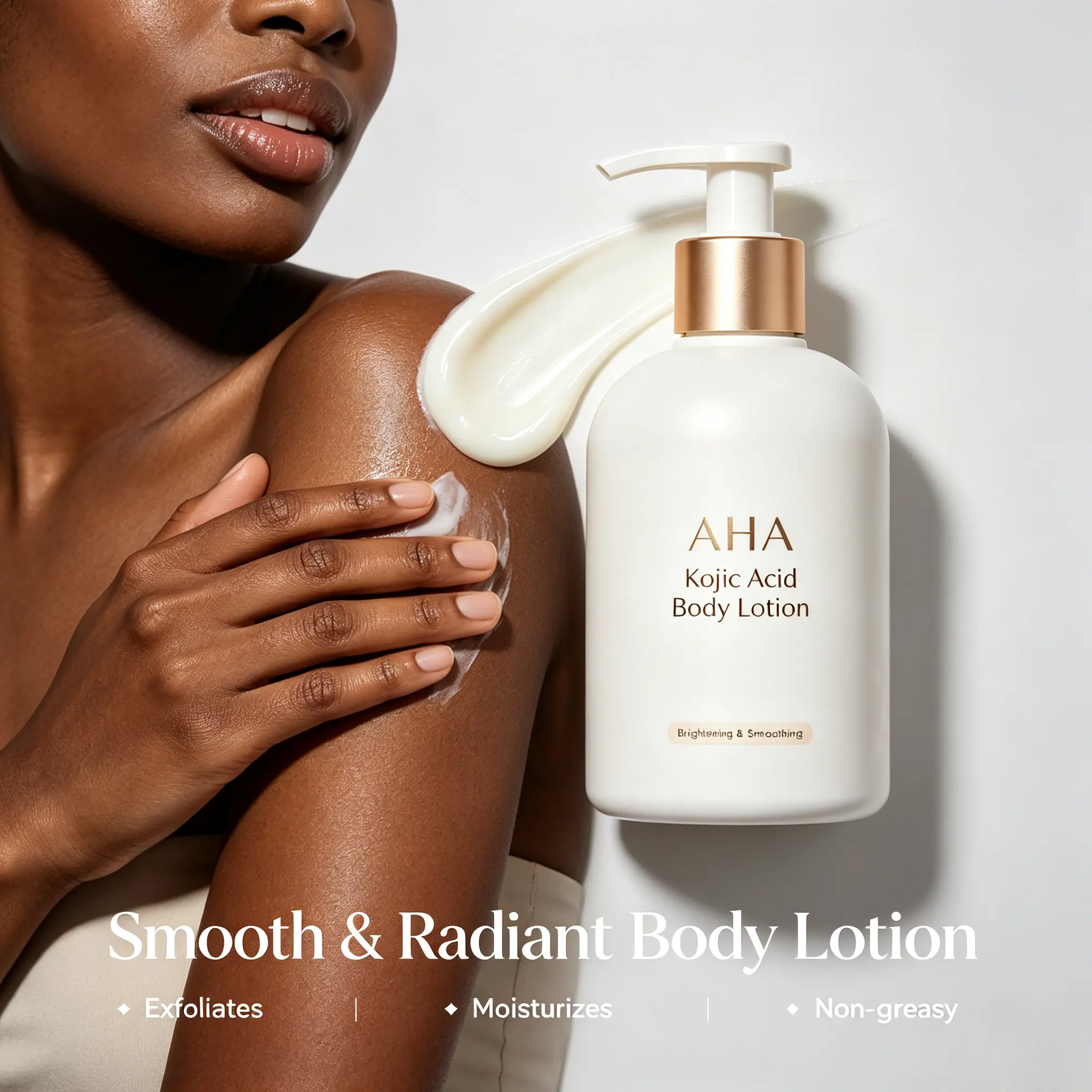 Kojic Acid BHA PHA Miracle Calming AHA Body LotioNn Salicylic Acid Exfoliating Body Moisturizer for Dry & Rough Skin