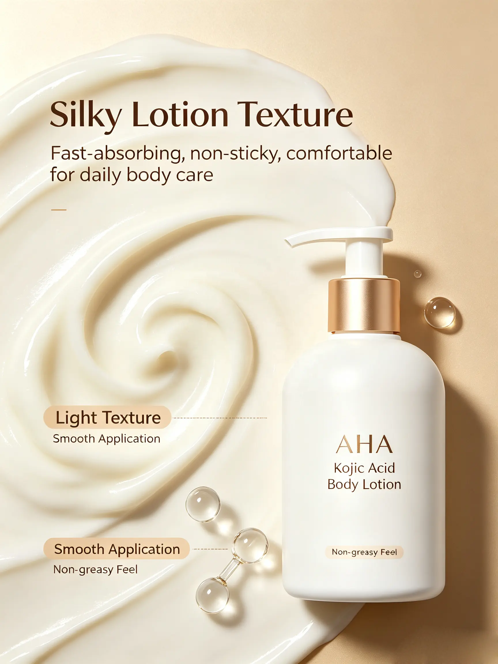 Nourishing Anti-Aging Lightening Vitamin C Shea Butter Body Lotion with Kojic Acid & AHA Whitening Body Lotion Wholesale