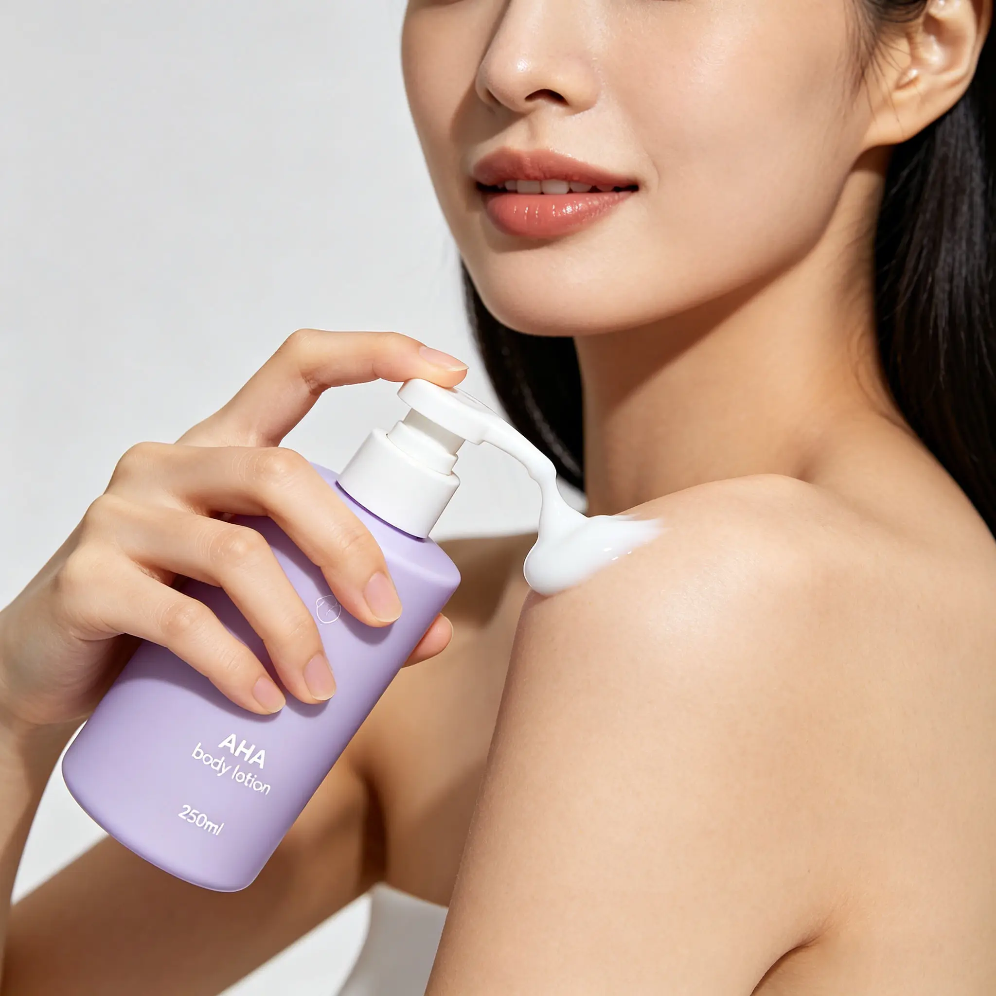 AHA Body Lotion Exfoliating Brightening Body Milk Private Label Body Exfoliator Lotion Remove Dead Skin Fade Chicken Skin