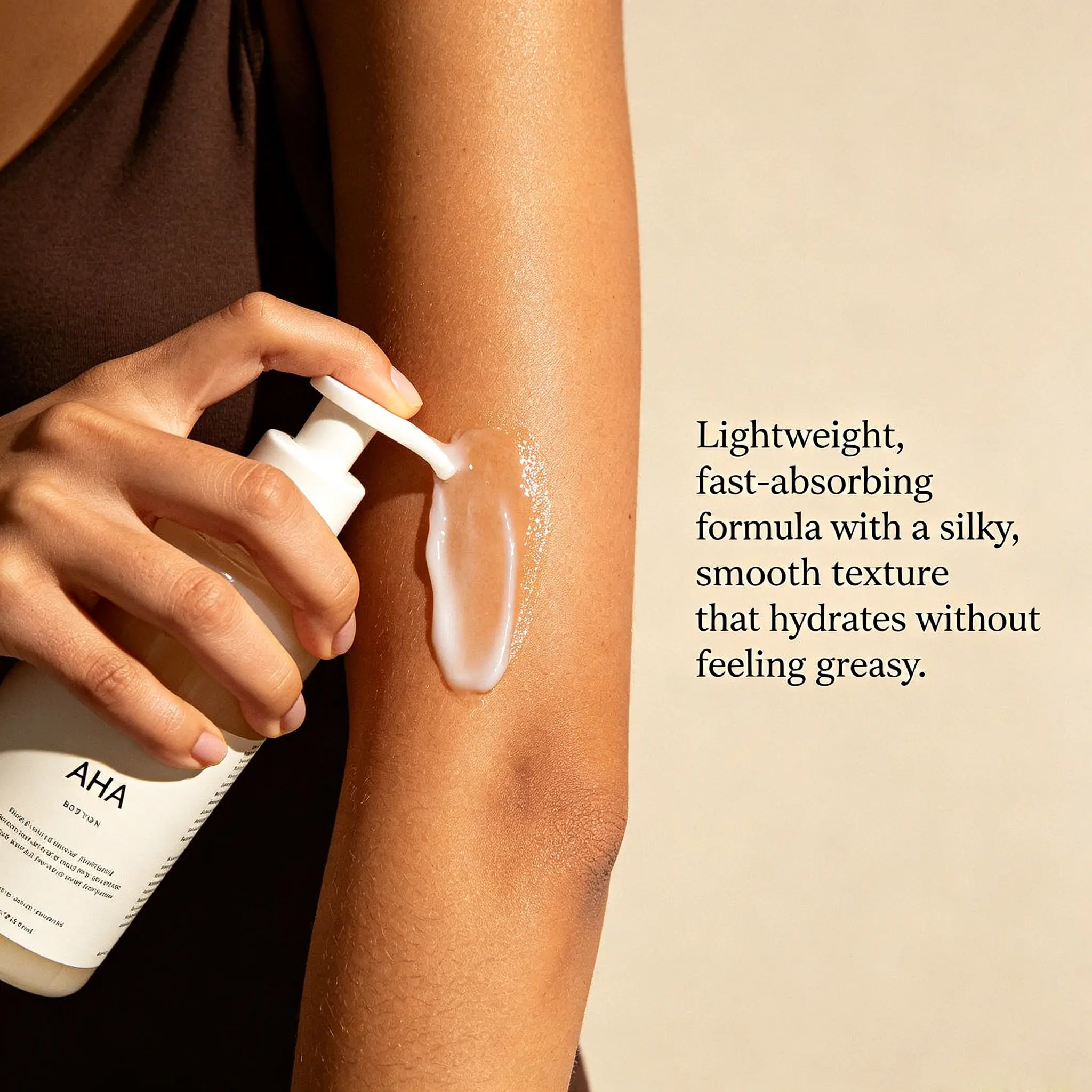 AHA Body Lotion Body Milk Private Label Skin Brightening Remove Dead Skin Improve Rough Chicken Skin Hydrating Soften Body Skin