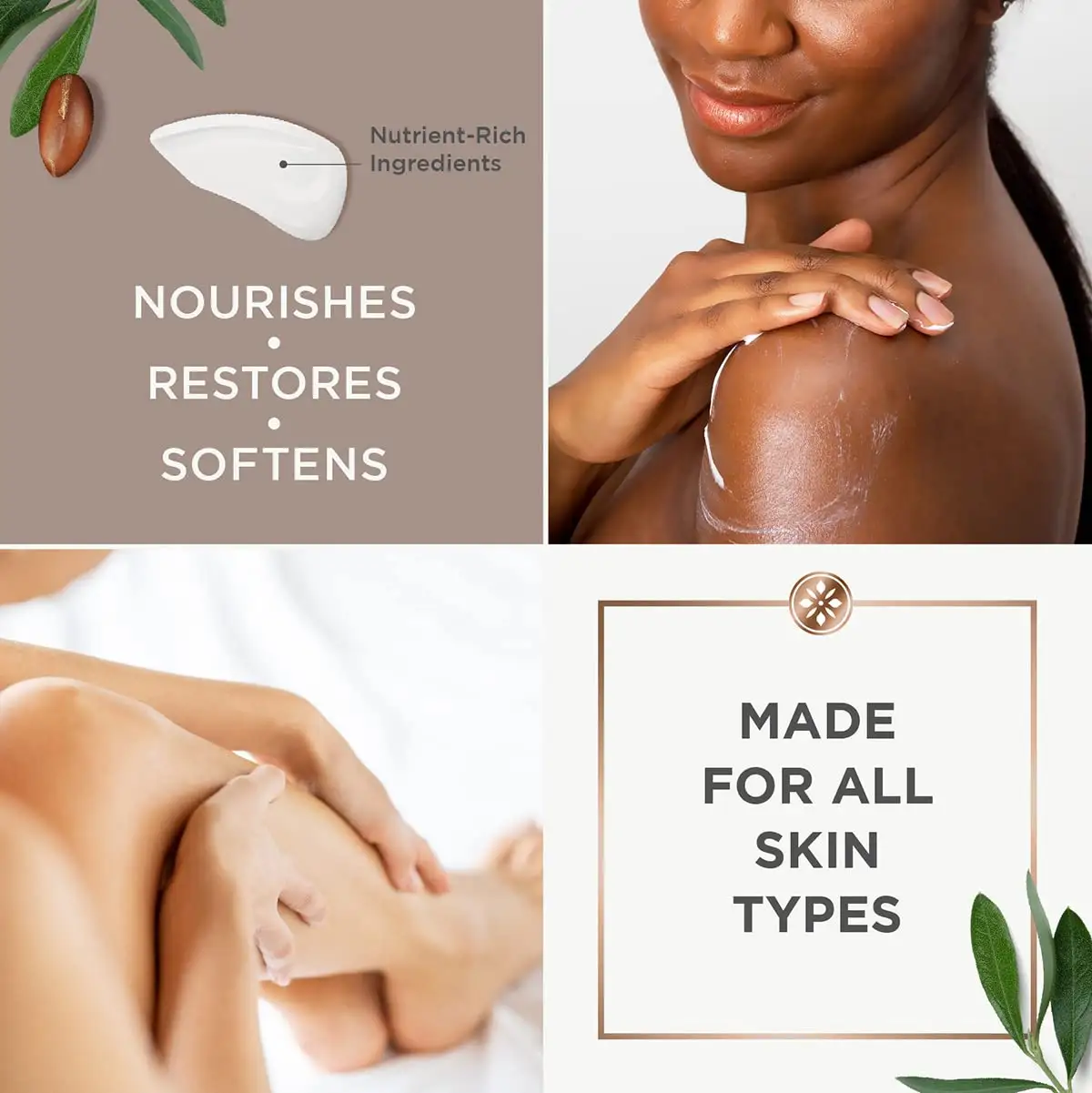 Body Lotion with Argan Oil & Shea Butter for Dry Skin - Nourishes Skin, Restores Baby Argan Oil Nourishing AHA Body Lotion