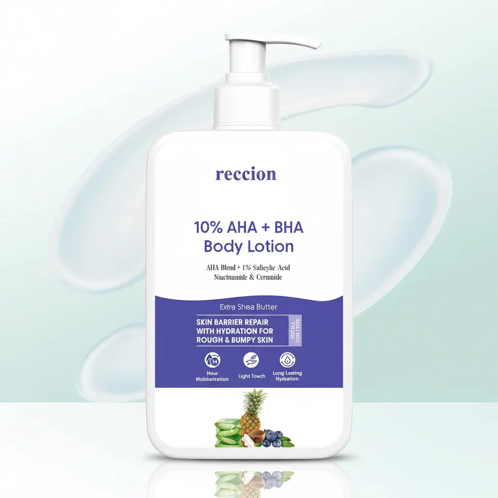 12% Glycolic Acid Exfoliating Moisturizer Treats Back Acne, KP & Dryness Lactic, Citric Acids AHA Body Lotion