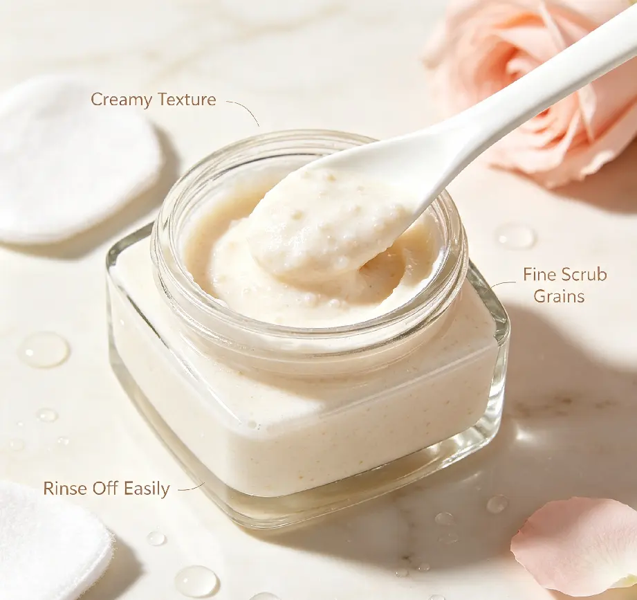 Body Scrub, Gently Exfoliates & Moisturizes for Smoother Skin in 1 Wash, Clean, Minimal, Silica-Free Ingredients for Cream Scrub