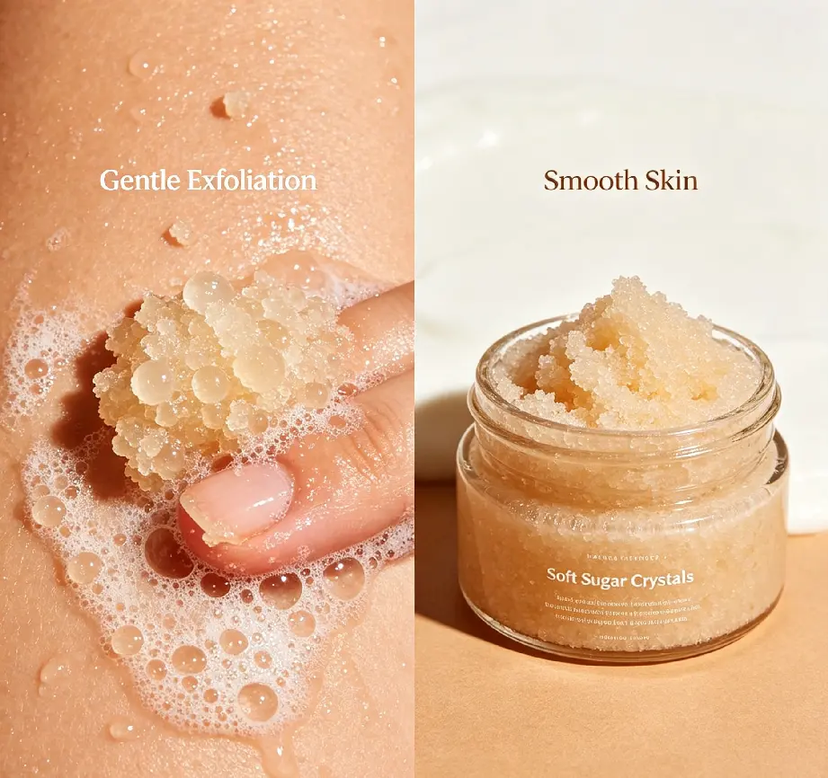 Vanilla Body Scrub, Exfoliating Sugar Scrub, Vegan, 18 Oz | Exfoliating & Nourishing with Shea Butter & Essential Sugar Scrub