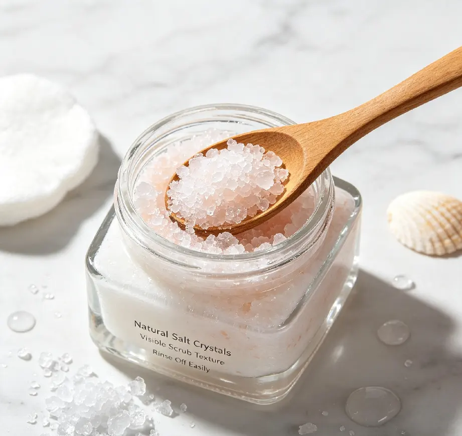 Salt Body Scrub - Moisturizing and Exfoliating Body, Face, Hand, Foot Scrub - Fights Stretch Marks, Fine Lines Salt Scrub
