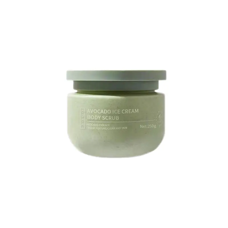 Factory Wholesale All-Skin Moisturizing Whitening Bath Shower Cream Avocado Body Scrub with Fruity Fragrance Exfoliating Cream