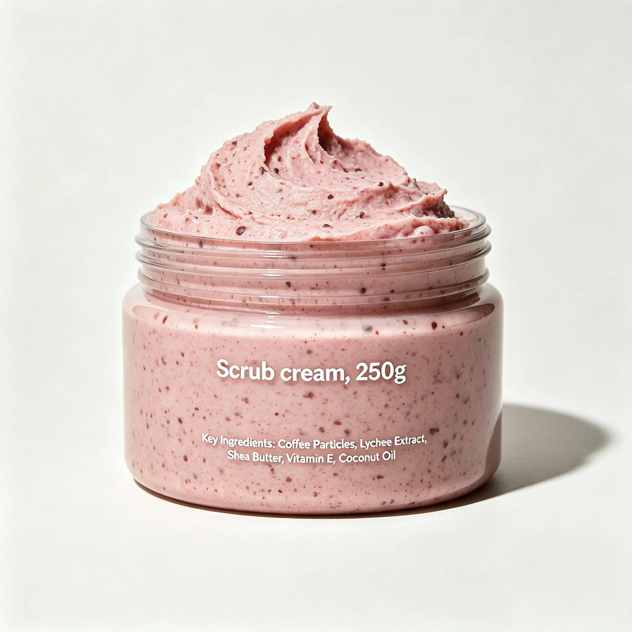 Pink Texture Scrub Cream Coffee Particle Scrub Cream Lychee Scrub Cream Moisturizing Exfoliator Bulk Customizable