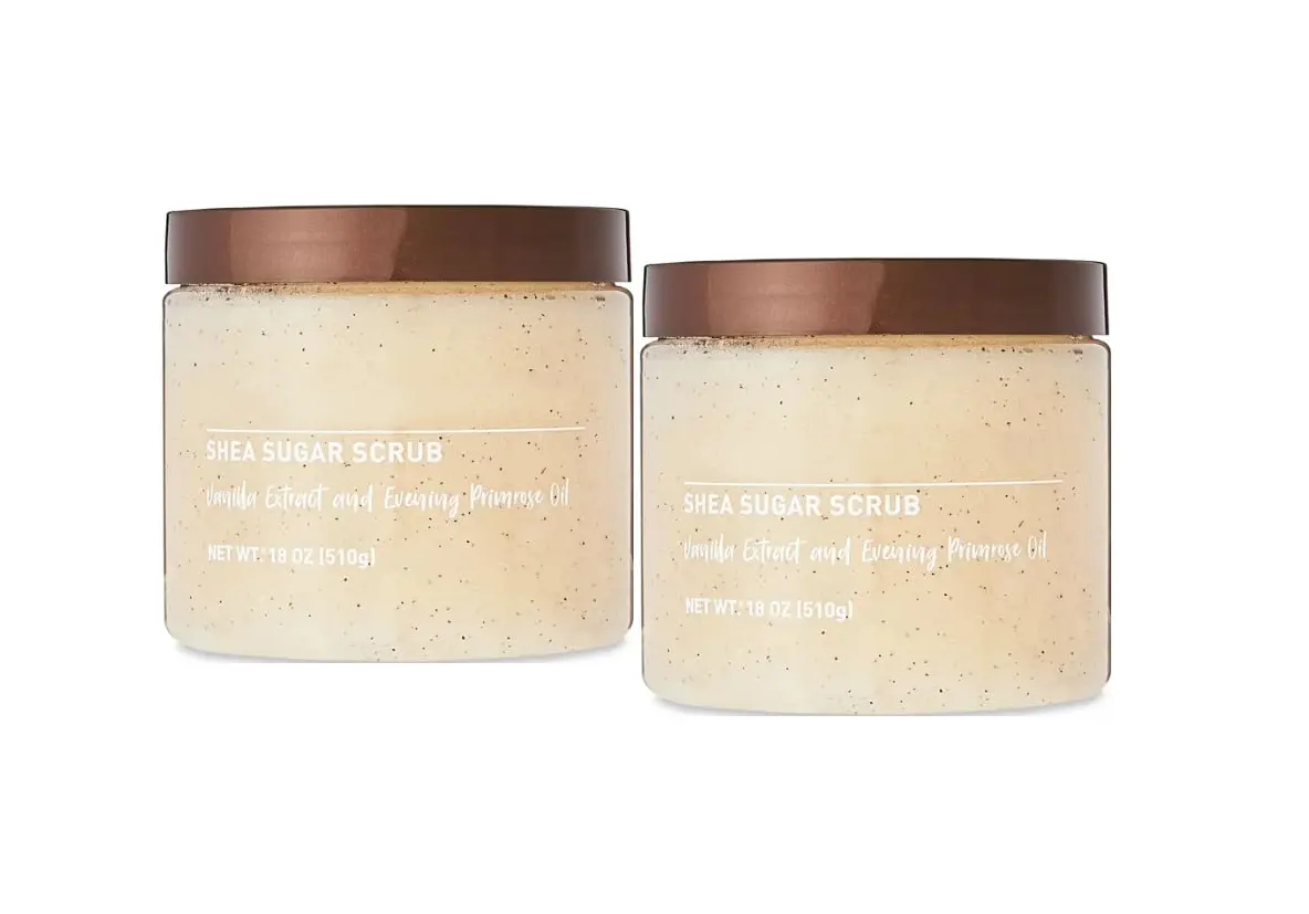 Premium Facial Body Scrub 250g Shea Sugar Scrub with Tea Tree Exfoliating Body Scrub for Smooth Skin Easy to Rinse