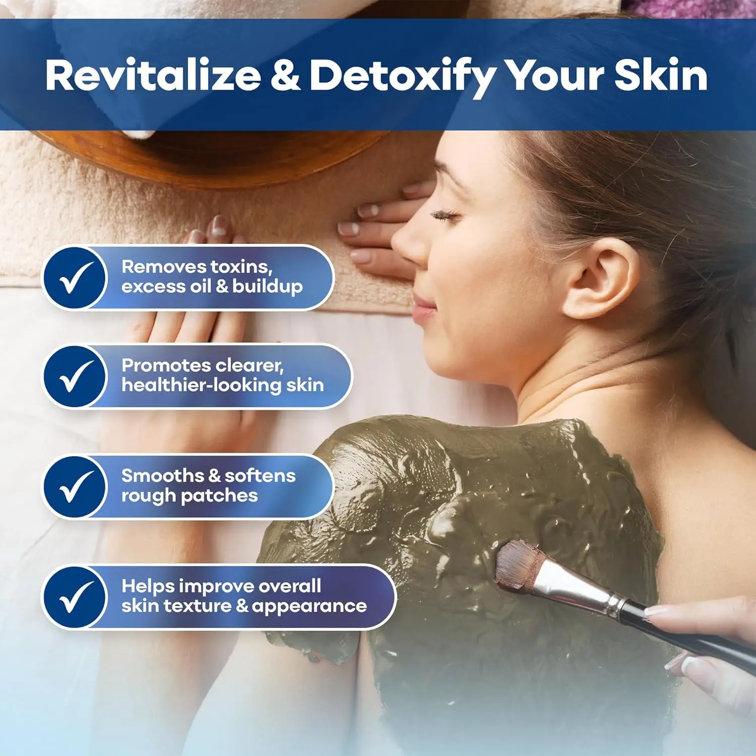 Dead Sea Mud Powder 100% Pure Cosmetic Clay Powder Rich in Minerals Gentle Face Exfoliator Powder Mineral Mud Body Scrub