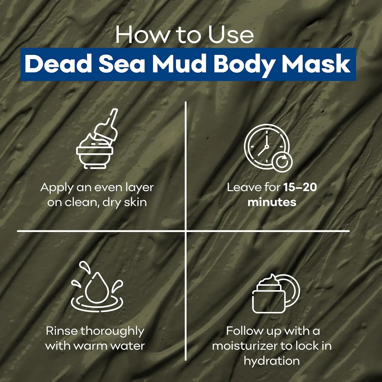 Dead Sea Mud Powder 100% Pure Cosmetic Clay Powder Rich in Minerals Gentle Face Exfoliator Powder Mineral Mud Body Scrub