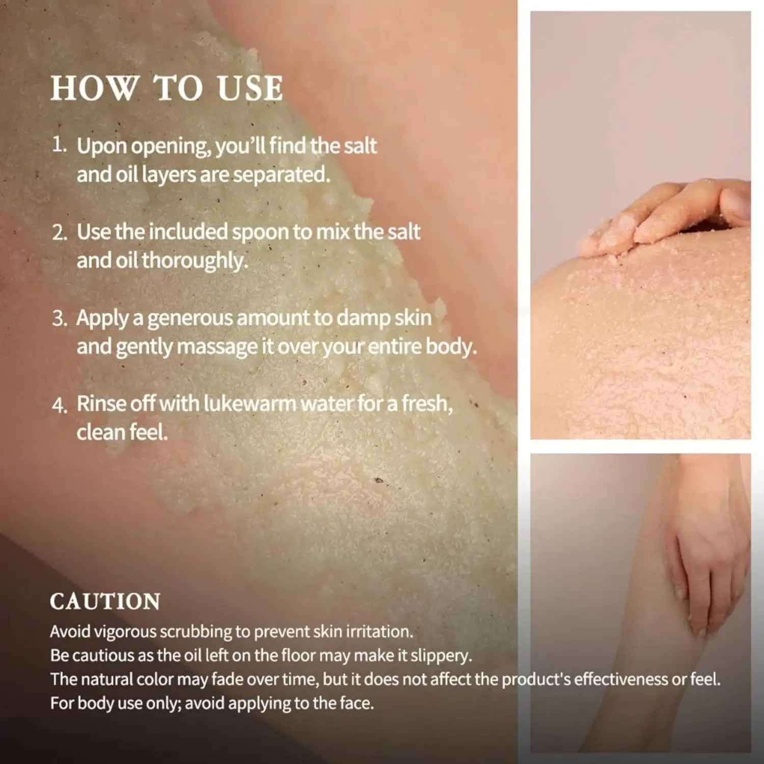 All Natural & Authentic GREEN TEA Body Scrub With Dead Sea Salt Minerals Paraben Free Green Tea Sea Salt Body Scrub