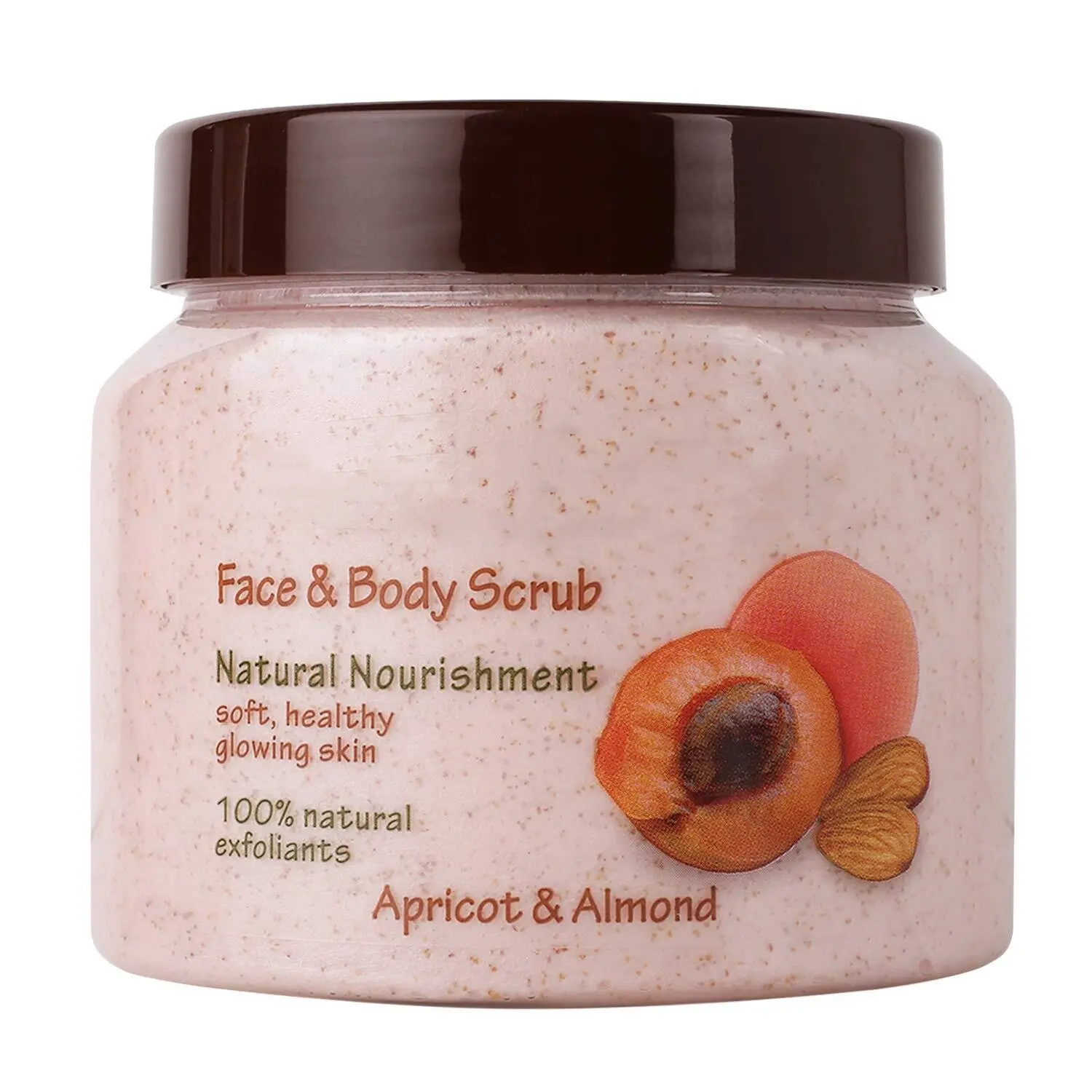 OEM Apricot & Almond Face and Body Scrub 300ml Targeted Exfoliating Cream