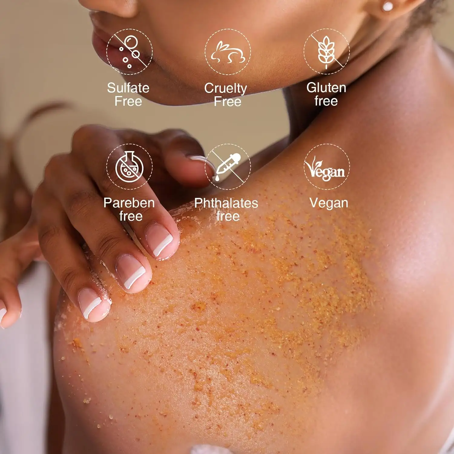 Body Scrub Natural Exfoliating Salt Scrub & Body and Face Souffle Helps With Moisturizing Exfoliating Fruit Body Scrub Cream